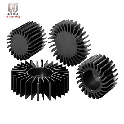 Cylindrical Led Aluminum Extruded Extrusion Heat Sink